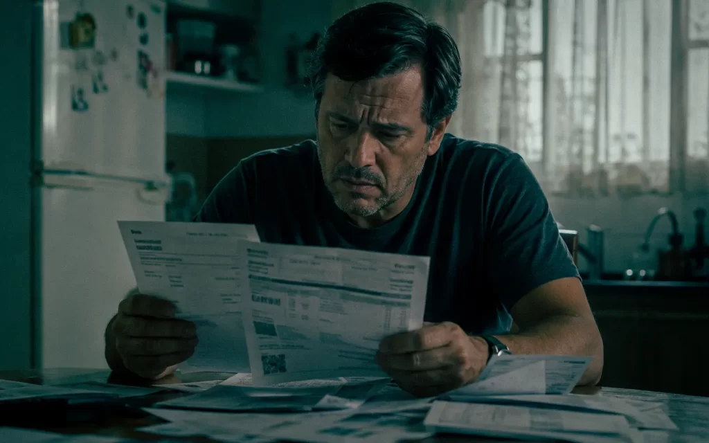 Homem com uma dívida maior do que imaginava